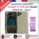 Chassis remplacement pour iPhone 11 PRO MAX BLANC - Chassis Coque nu + COLLE
