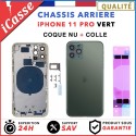 Chassis remplacement pour iPhone 11 PRO VERT - Chassis Coque nu + COLLE