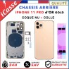 Chassis Arriere pour iPhone 11 PRO OR / GOLD - Chassis Coque nu + COLLE