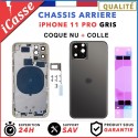 Chassis remplacement pour iPhone 11 PRO GRIS - Chassis Coque nu + COLLE