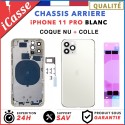 Chassis remplacement pour iPhone 11 PRO Blanc - Chassis Coque nu + COLLE