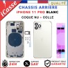 Chassis Arriere pour iPhone 11 PRO Blanc - Chassis Coque nu + COLLE