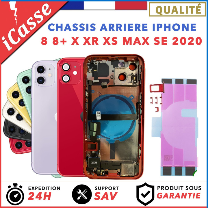 Chassis Arriare iPhone 8 8 PLUS X XS XR XS Max 11 SE 2020 + ADHESIF + LOGO CE