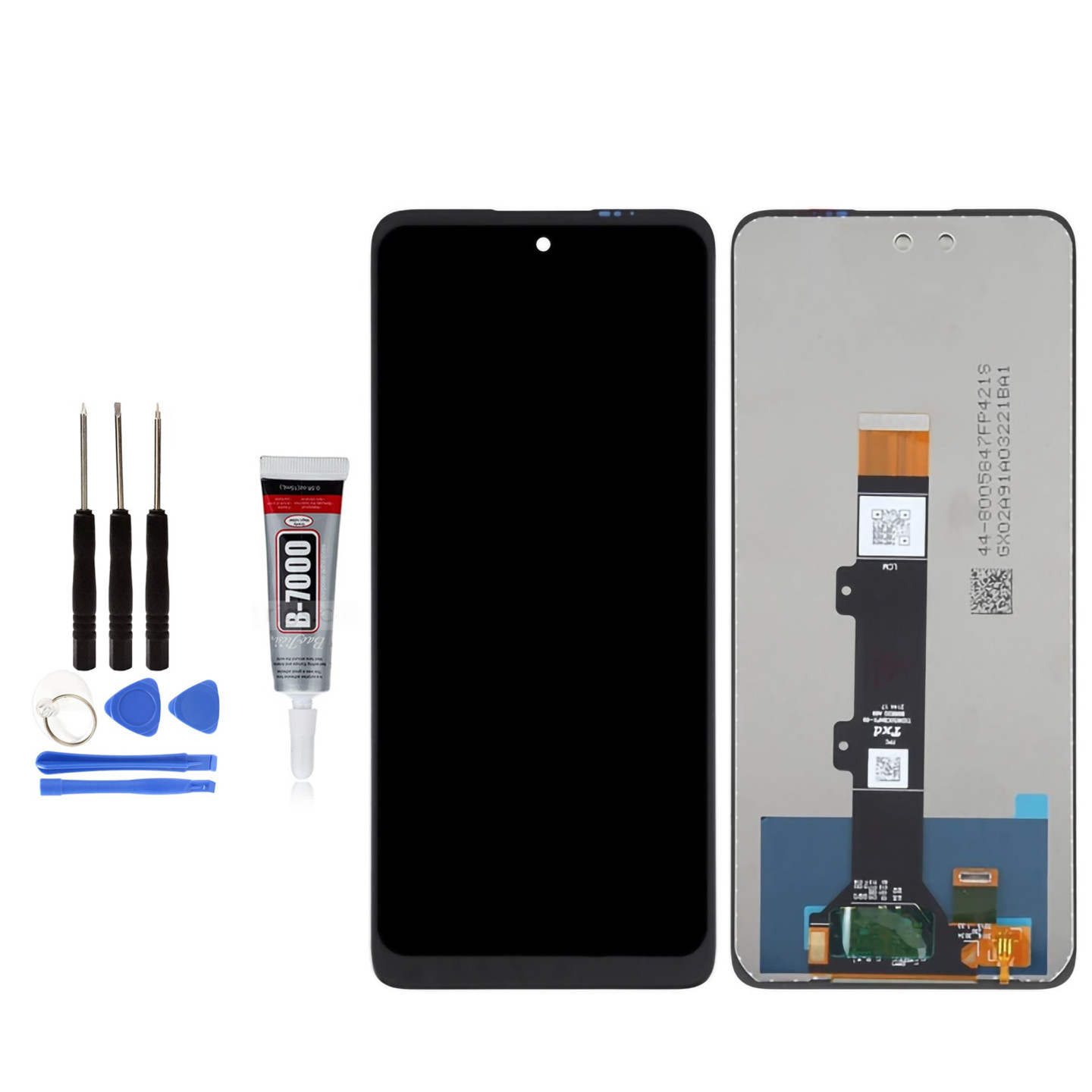 LCD SCREEN for Motorola MOTO E32s / E32 XT2229-2 BLACK + TOOLS + GLUE