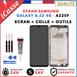 ECRAN COMPLET avec CHASSIS pour SAMSUNG GALAXY A22 4G SM-A225F OUTILS + COLLE