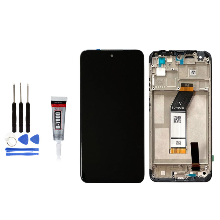 ECRAN COMPLETE sur CHASSIS pour XIAOMI Redmi 10 / 21061119AG  + OUTILS
