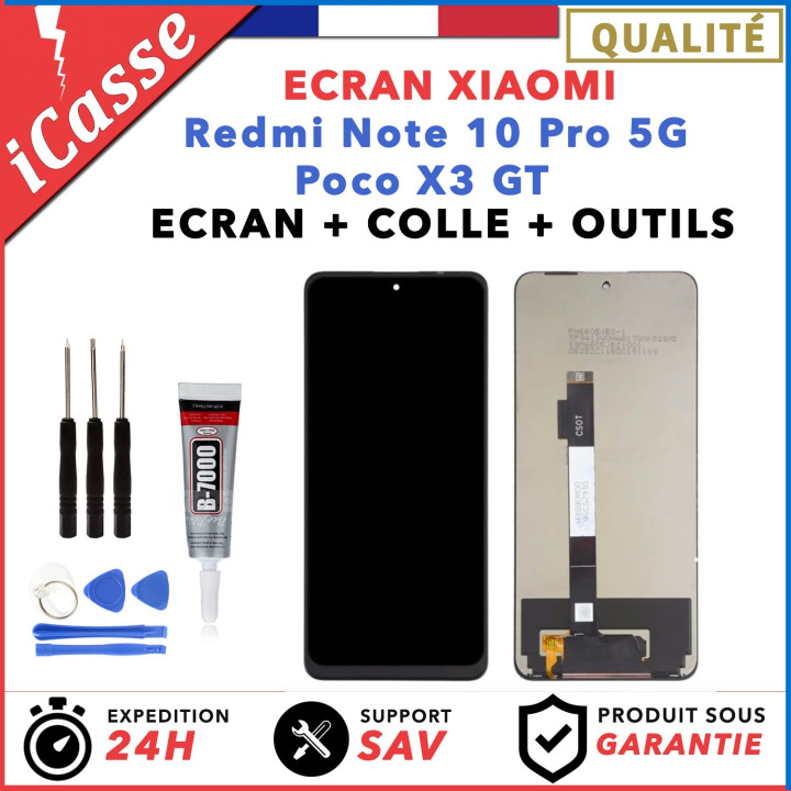 Ecran pour Xiaomi Redmi NOTE 10 PRO 5G (pas 4G) / Poco X3 Gt 21061110Ag + OUTILS