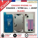 BARE replacement rear chassis for iPhone 14 WHITE - Bare shell + GLUE