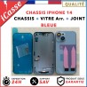 Chassis Arriere remplacement NU pour iPhone 14 BLEUE - Coque nu + COLLE