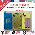 Chassis Arriere remplacement NU pour iPhone 14 JAUNE - Coque nu + COLLE