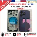 Bare replacement rear chassis for iPhone 14 PRO PURPLE + GLUE