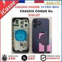 Chassis Arriere remplacement NU pour iPhone 14 PRO MAX VIOLET + COLLE