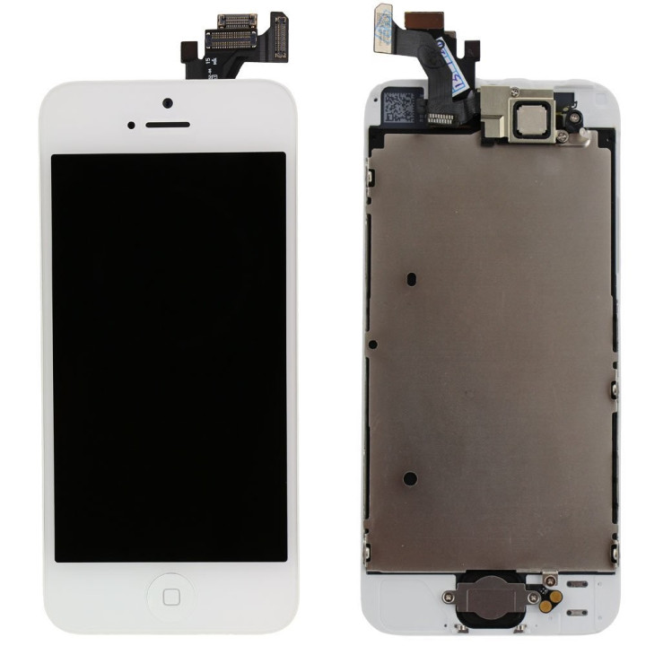 BLOC COMPLET ASSEMBLÉ VITRE TACTILE + ECRAN LCD RETINA IPHONE 5 BLANC