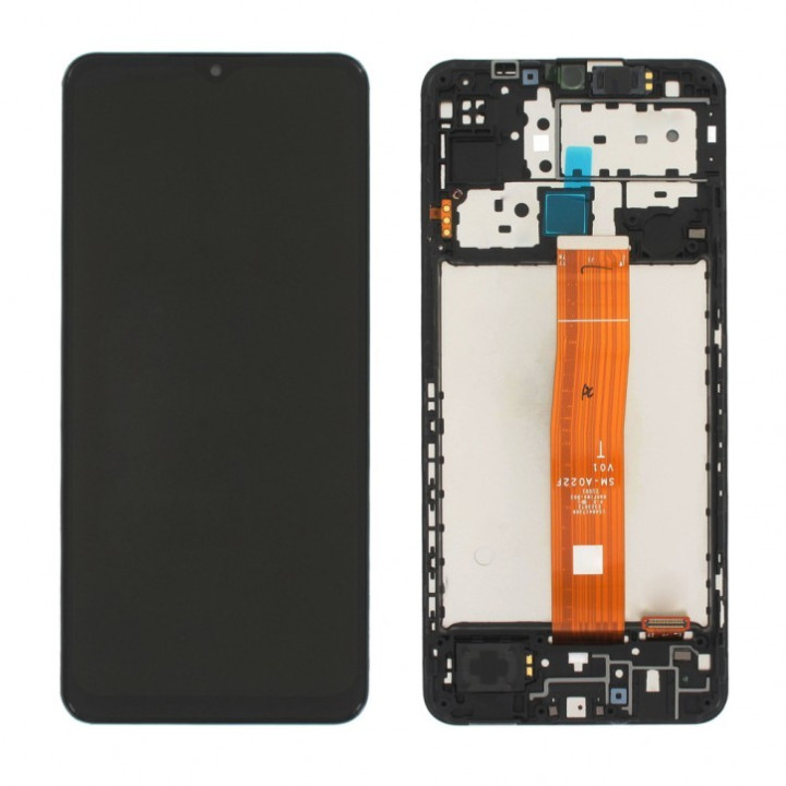 ECRAN COMPLET pour SAMSUNG GALAXY A12 A125F et A127F + CHASSIS + OUTILS + COLLE