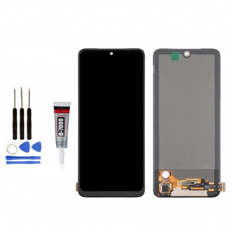 ECRAN LCD pour XIAOMI Redmi NOTE 11 version 2201117 GRIS BLEUE OUTILS + COLLE