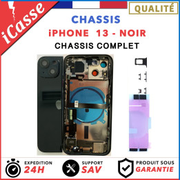 Chassis complet remplacement pour iPhone 13 Noir + COLLE