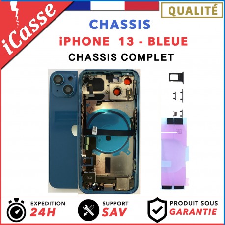 Chassis complet remplacement pour iPhone 13 BLEUE + COLLE
