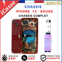 Chassis complet remplacement pour iPhone 13 ROUGE + COLLE