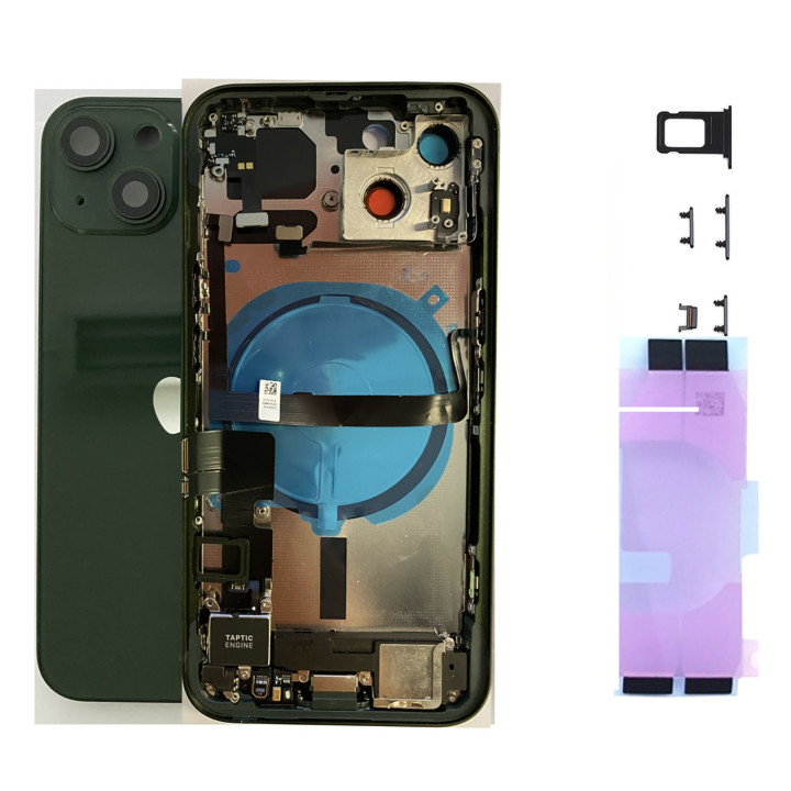 Chassis complet remplacement pour iPhone 13 VERT + COLLE