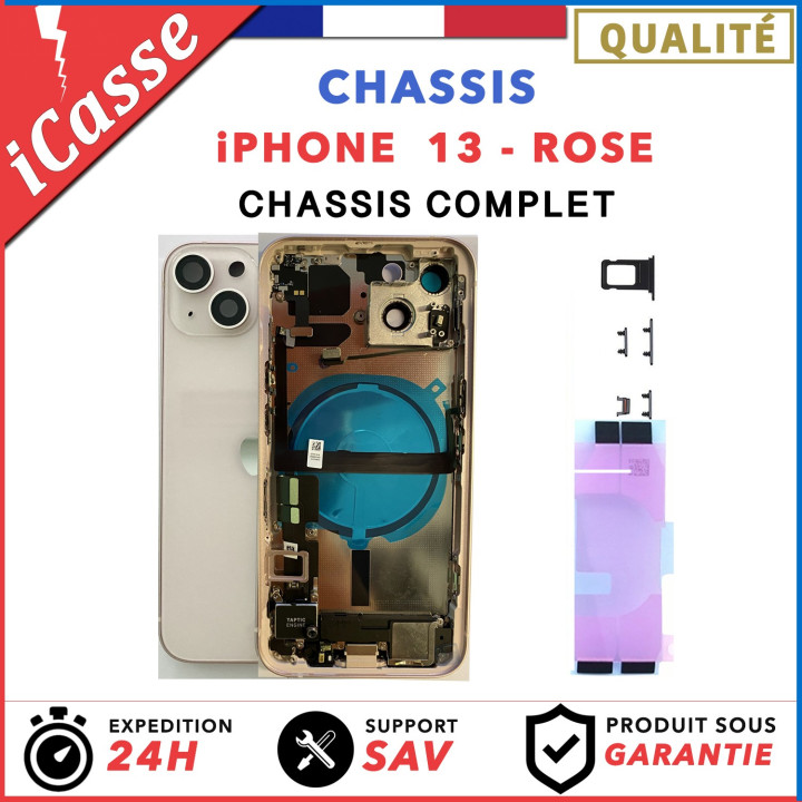 Chassis complet remplacement pour iPhone 13 ROSE + COLLE