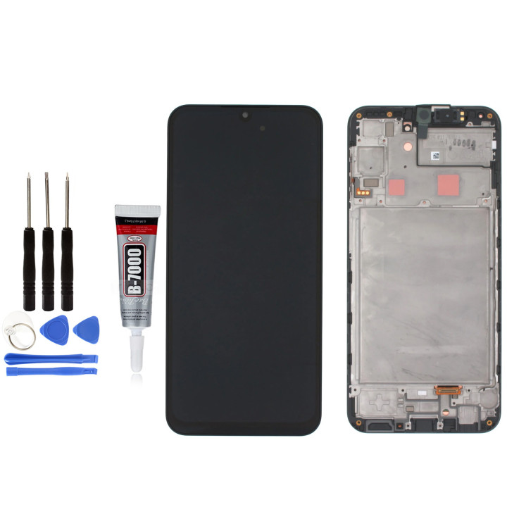 ECRAN COMPLET pour SAMSUNG GALAXY A24 4G A245F avec CHASSIS + OUTILS + COLLE