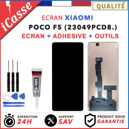 ECRAN LCD VITRE TACTILE POUR XIAOMI POCO F5 23049PCD8G 23049PCD8I + COLLE