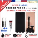 LCD Screen For Xiaomi Poco X5 Pro 5G 22101320G 22101320I Yellow Blue Black + GLUE