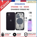 Chassis remplacement pour iPhone 12 NOIR/GRIS - Chassis Coque nu + COLLE