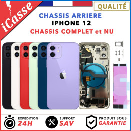 Chassis remplacement pour iPhone 12 Noir Blanc Rouge Bleue Violet nu et complete