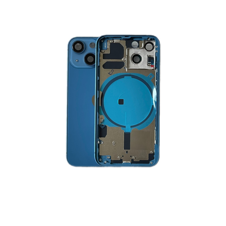 Chassis pour iPhone 13 MINI Bleu - Chassis Coque NU Avec Colle + joint étanche