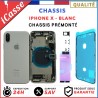 Chassis Premonte pour iPhone X BLANC Complet avec Joint d'ecran + Colle