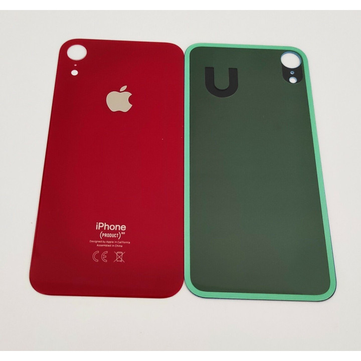 Vitre Arriere Remplacement +Colle pour iPhone XR ROUGE
