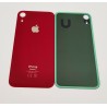 Vitre Arriere pour iPhone XR Rouge Avec Colle Pre installé + Grand trou