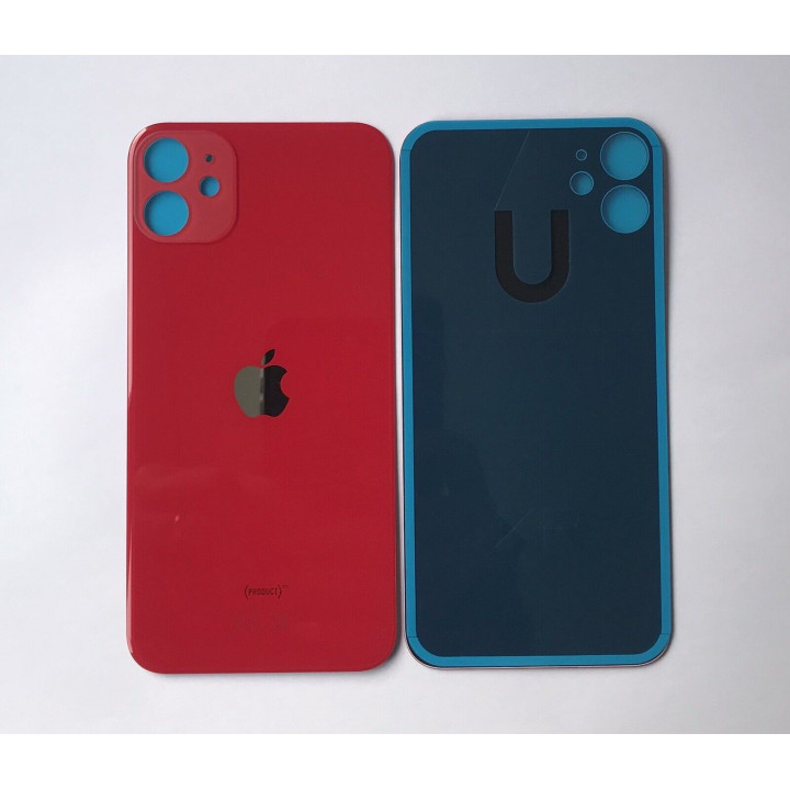 Vitre Arriere Remplacement +Colle pour iPhone 11 - ROUGE