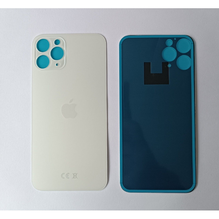 Vitre Arriere Remplacement +Colle pour iPhone 11 PRO BLANC