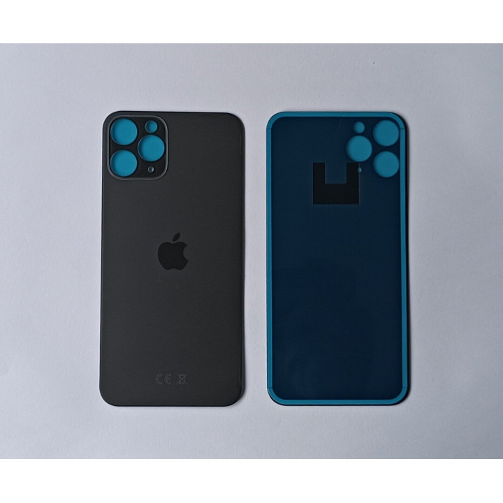 Vitre Arriere Remplacement +Colle pour iPhone 11 PRO GRIS/NOIR