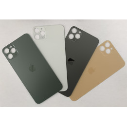 Vitre Arriere pour iPhone 11 Pro Or Gold Avec Colle Pre installé, Grand trou