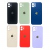 Vitre Arriere pour iPhone 12 Rouge Avec Colle Pre installé, Grand trou
