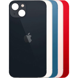 Vitre Arriere pour iPhone 13 Rose, Colle Pre installé + Grand trou