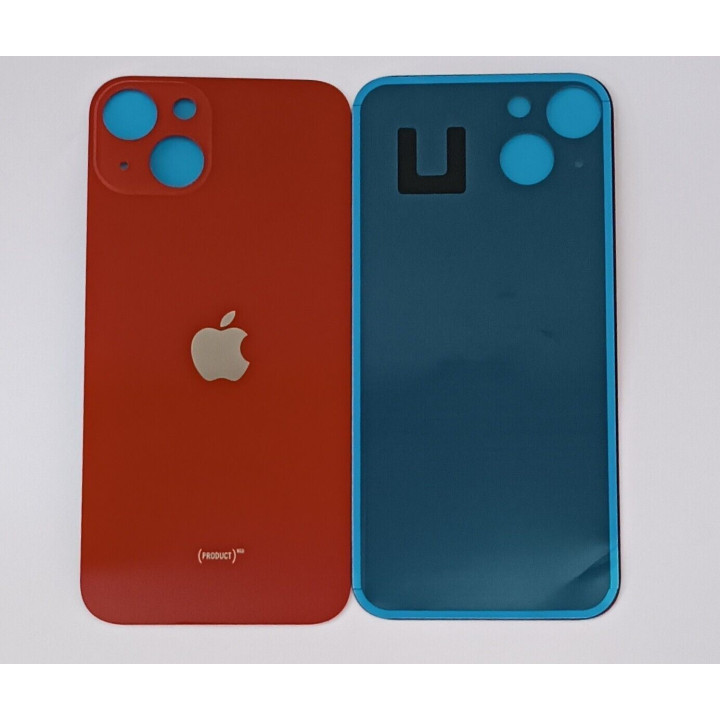 Vitre Arriere Remplacement +Colle pour iPhone 13 Mini ROUGE