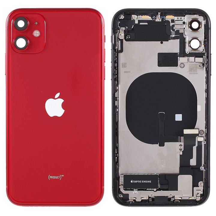 Chassis complet remplacement pour iPhone 11 ROUGE Premonte + NFC / Kit