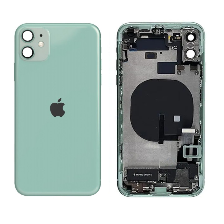 Complete replacement chassis for iPhone 11 GREEN + GLUE