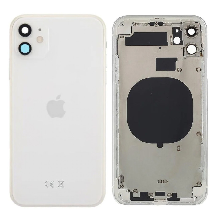 Replacement chassis for iPhone 11 White - Bare shell chassis + GLUE