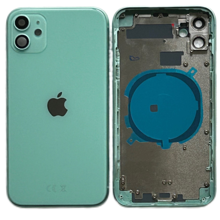 Replacement chassis for iPhone 11 GREEN - Bare shell chassis + GLUE