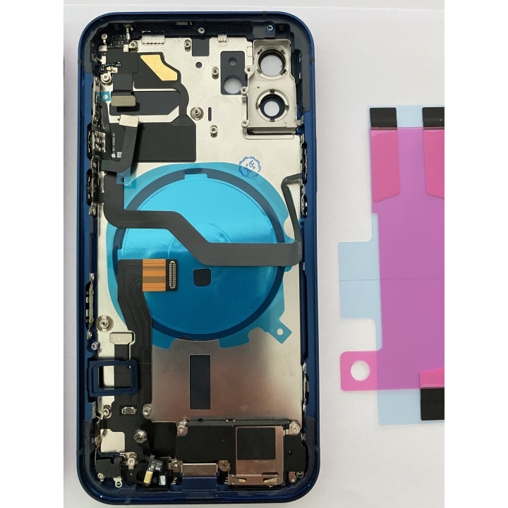 Chassis complet remplacement pour iPhone 12 Mini Bleu + NFC + Joint étanche + Kit