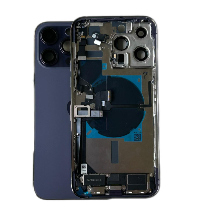 Chassis Arriere Complete Premonte pour iPhone 14  PRO MAX VIOLET + COLLE