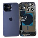 Complete Premounted replacement rear chassis for iPhone 14 PRO MAX PURPLE + GLUE