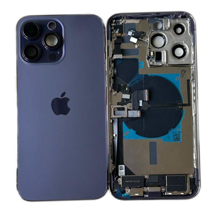 Chassis Arriere Complete Premonte pour iPhone 14  PRO MAX VIOLET + COLLE