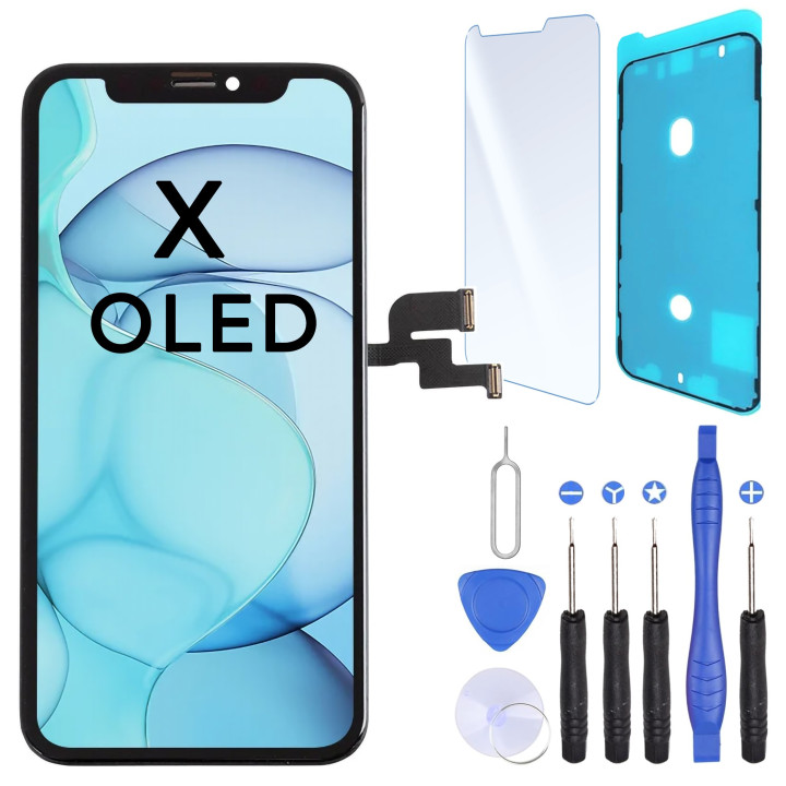Ecran LCD/OLED pour iPhone 6s 7 8 X XR XS 11 12 13 14 15 16 17 Pro Max Mini Plus