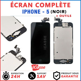 BLOC COMPLET ASSEMBLÉ VITRE TACTILE + ECRAN LCD RETINA IPHONE 5 NOIR